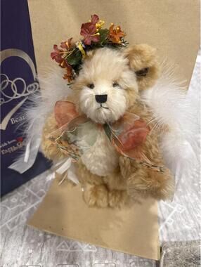 Annette Funicello Collectible Bear Plush with Floral Crown and Wings